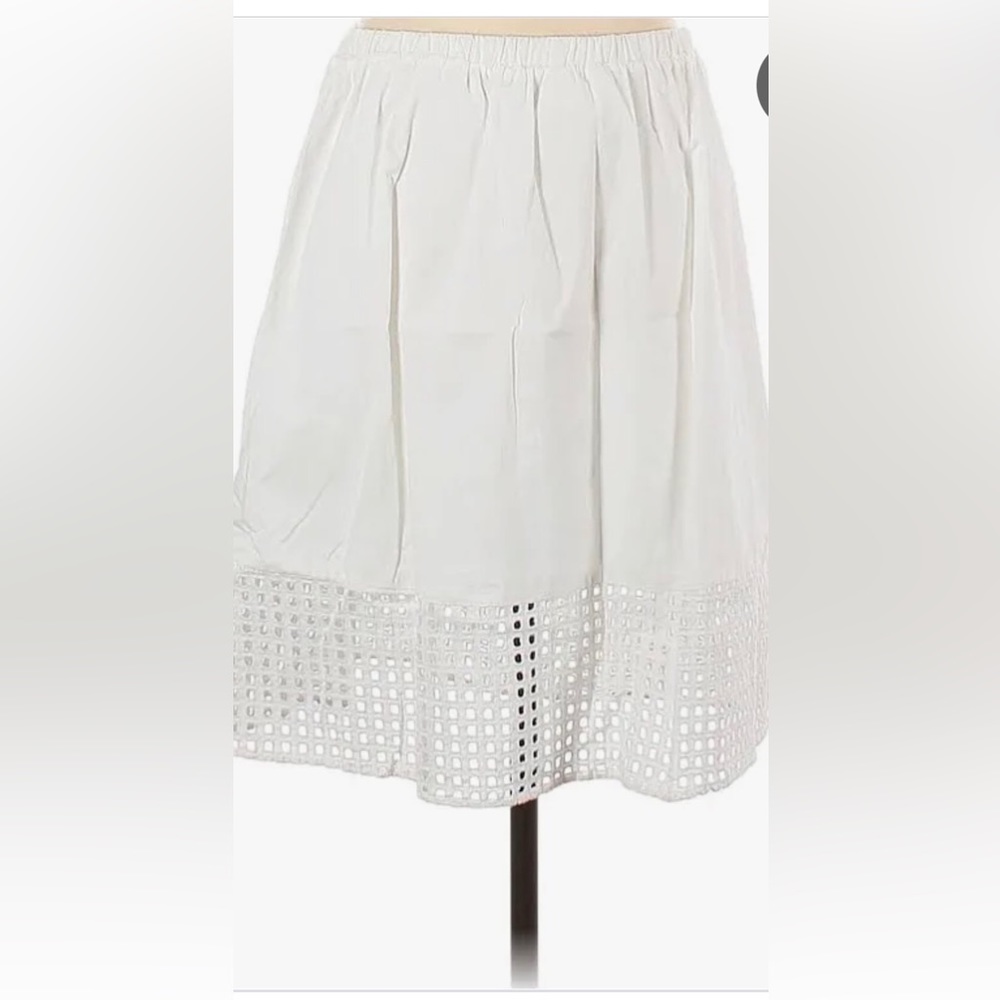 Lovely white summer skirt with eyelet detail